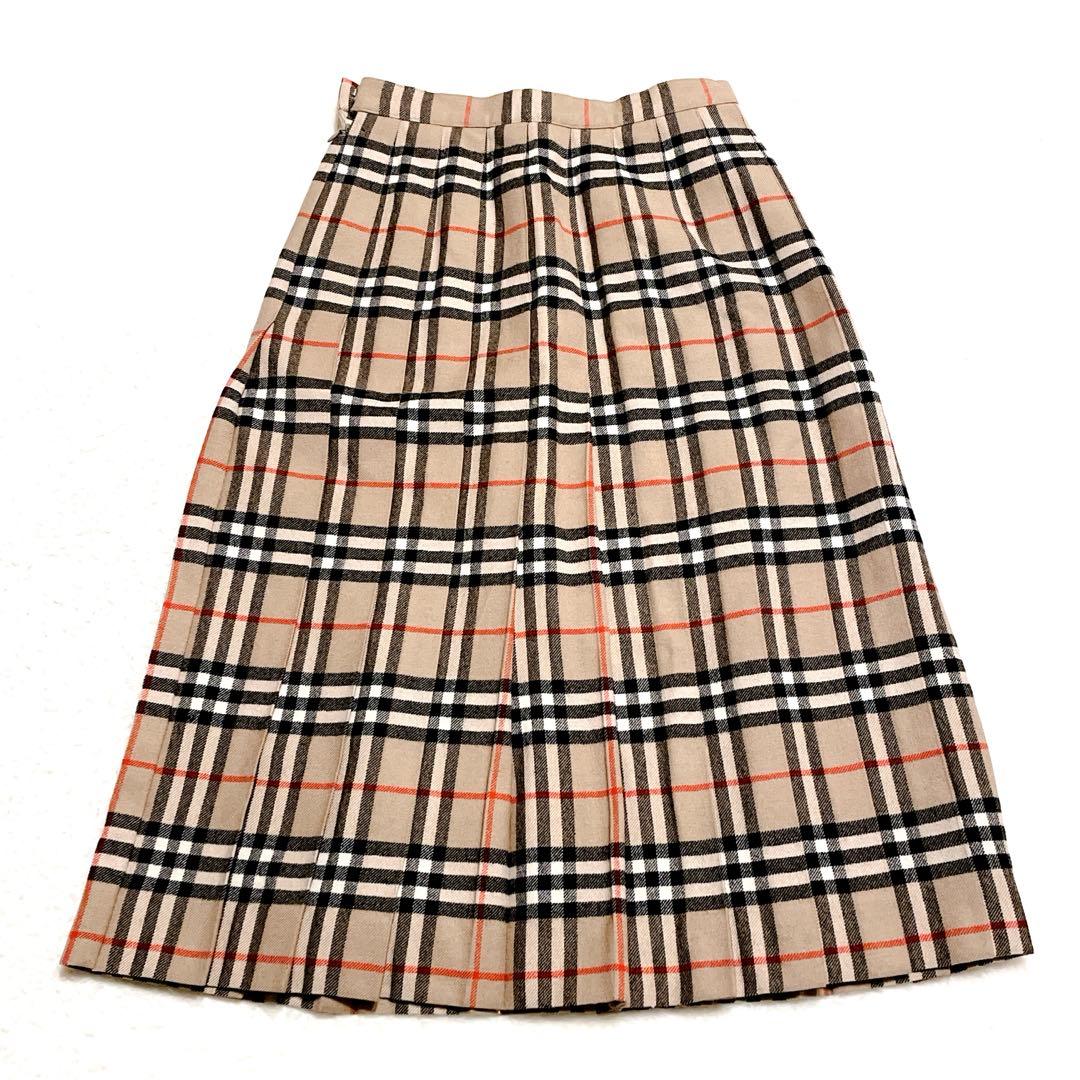 【美品】BURBERRYS プリーツスカート　ノバチェック　90s