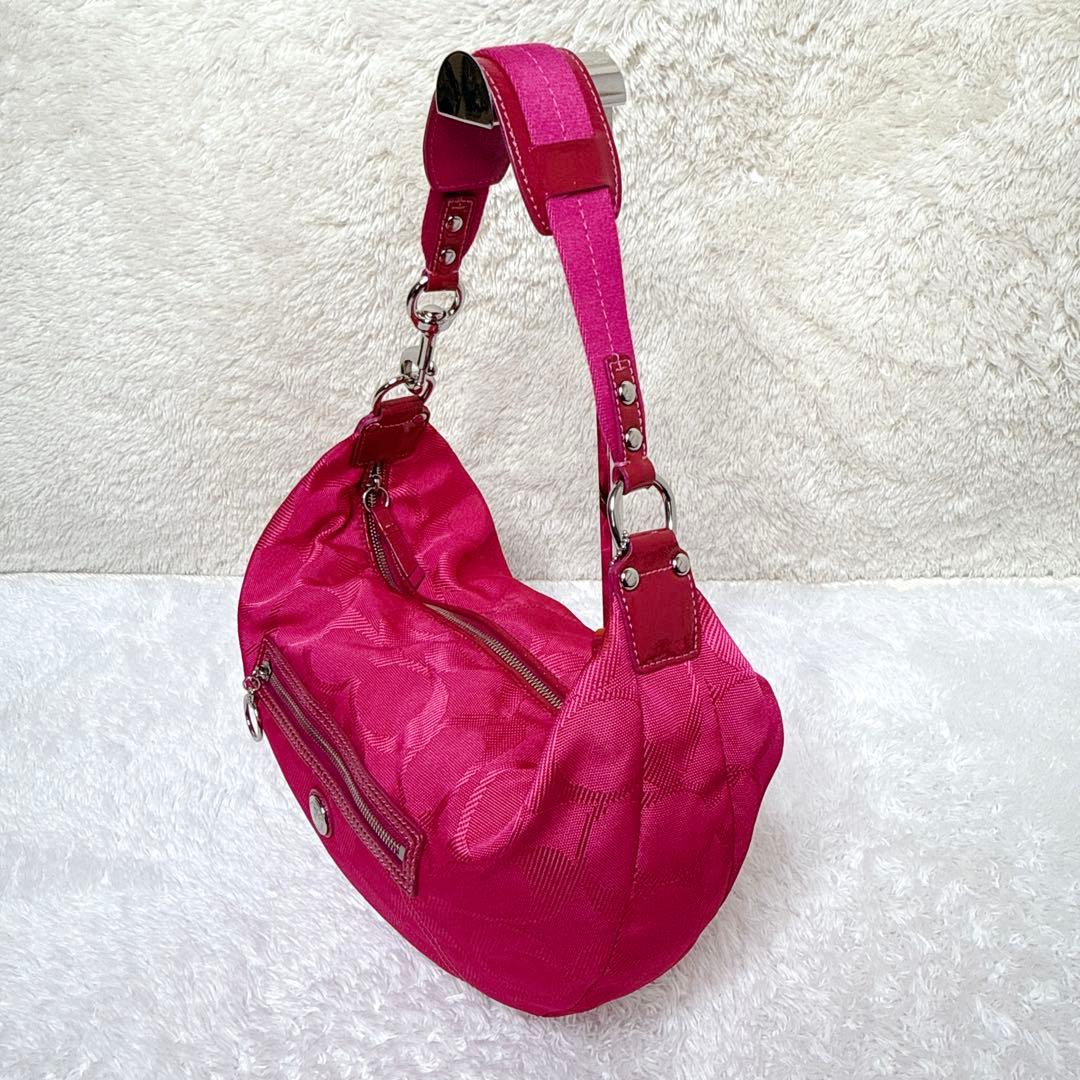 バッグ COACH Signature Pink One Shoulder Bag