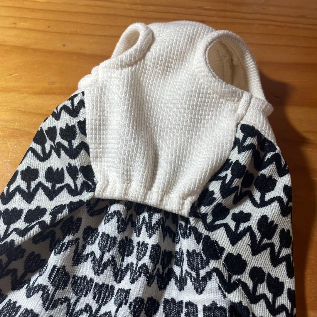 ハンドメイド犬服　切替えワンピ　ハイウエスト　コーデュロイスカート★お袖変更可能