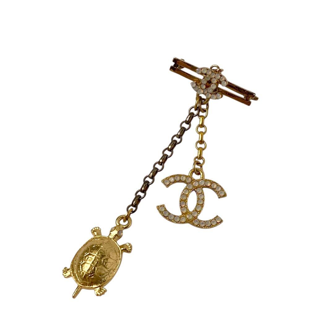シャネルCHANEL ココマーク 亀 タートル ブローチ 01A