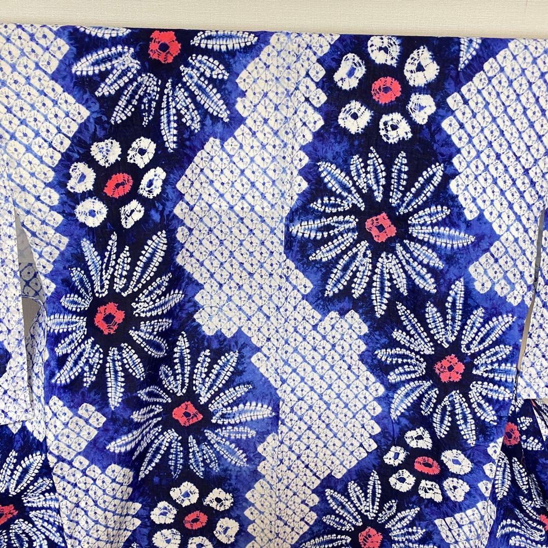 鳴海有松絞り トールサイズ身丈172cm 浴衣 未使用 綿100%