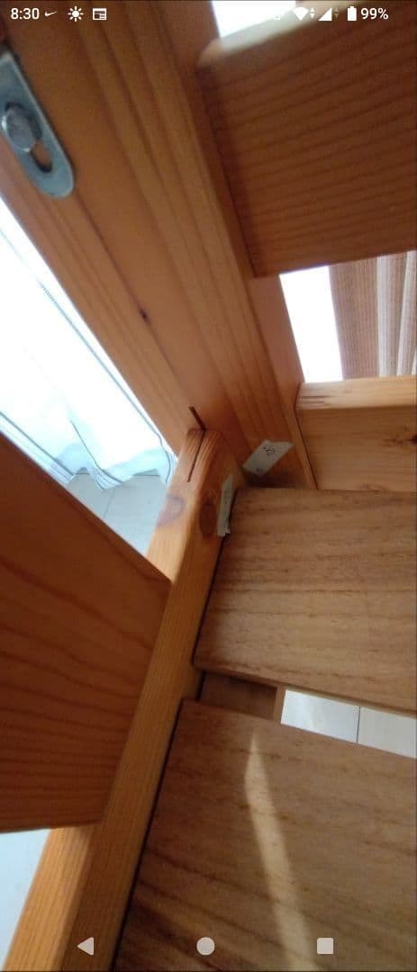 木製シングルベッドフレーム（マットレス付き）