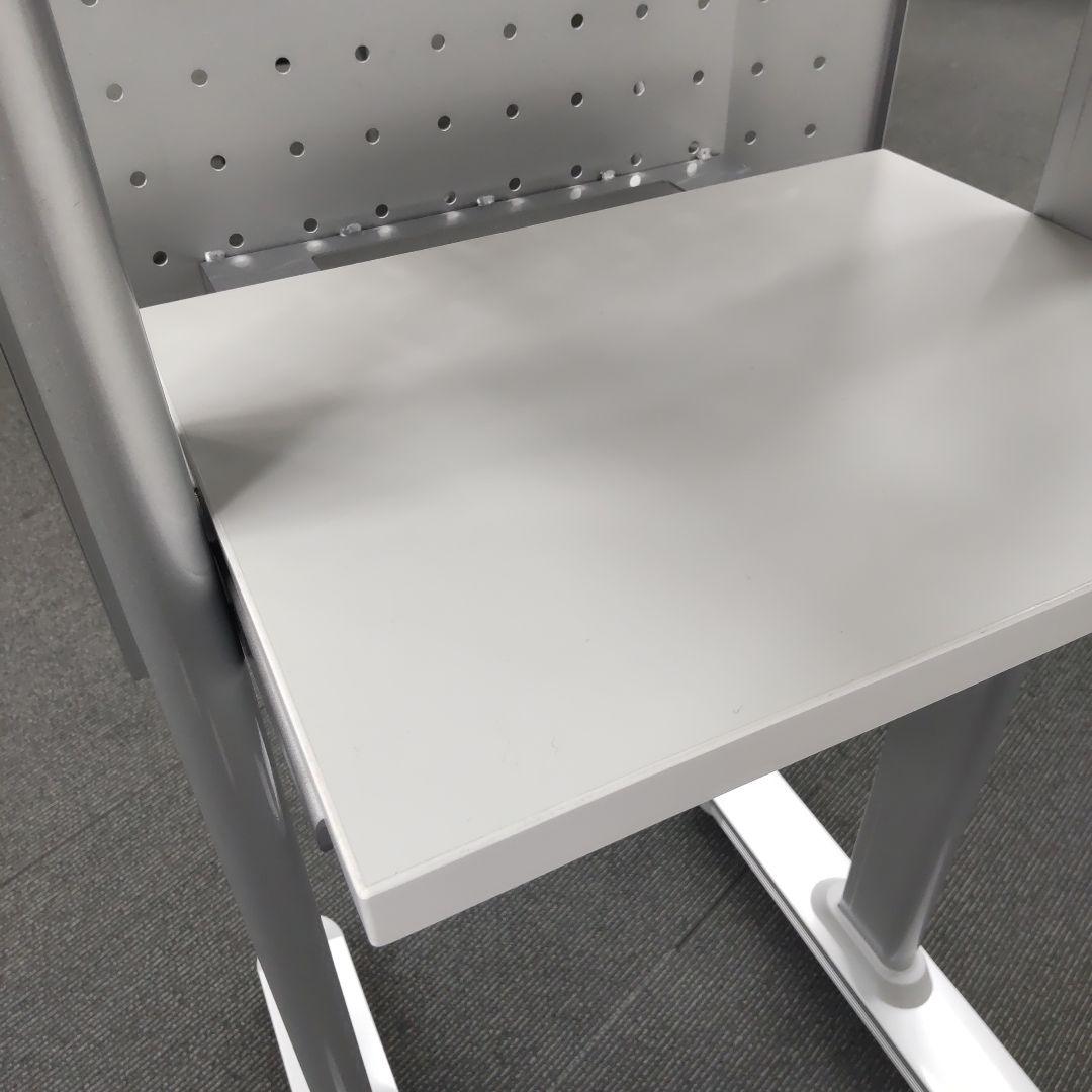 【美品】演台・司会台PLUS（プラス）ホワイト×シルバーW500