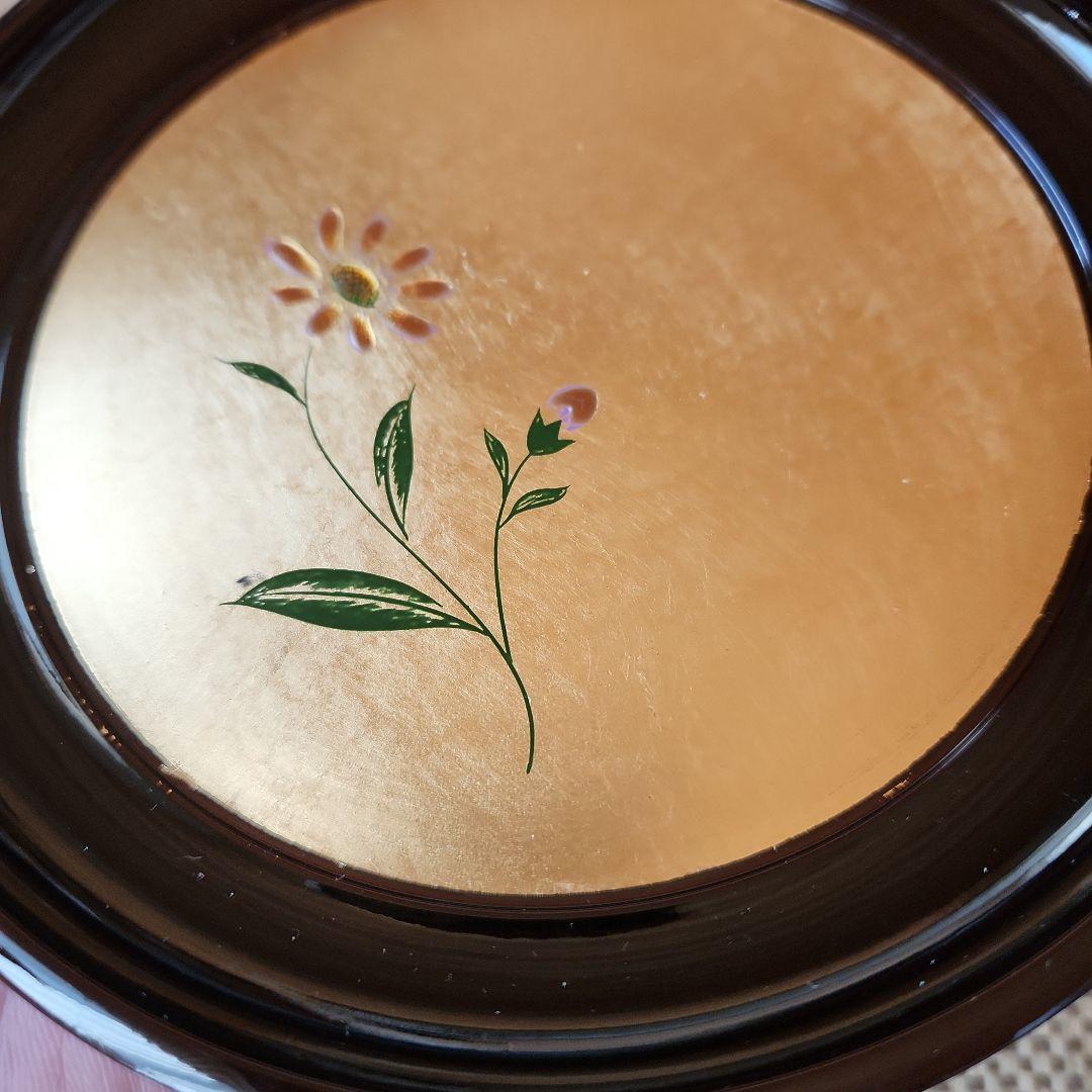 【貴重】高級漆器皿 菓子器 5枚セット 花模様