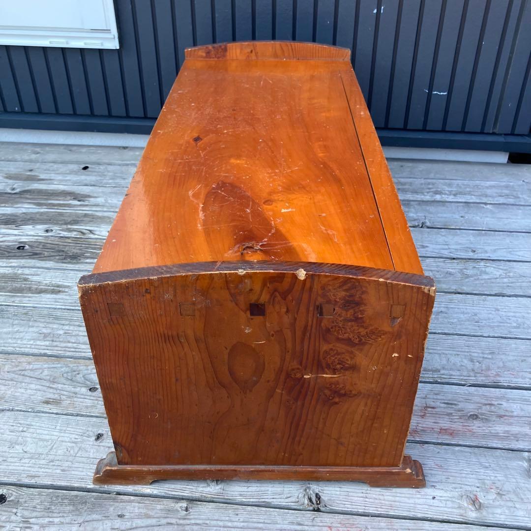 昭和レトロ ヴィンテージ 古家具 木製文机 引き出し付き座卓 書斎机 無垢材