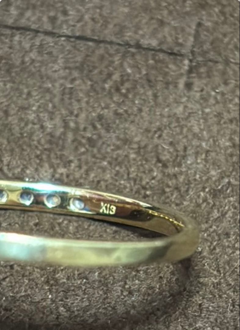 K18 0.3ctダイヤモンドハーフエタニティ　12号