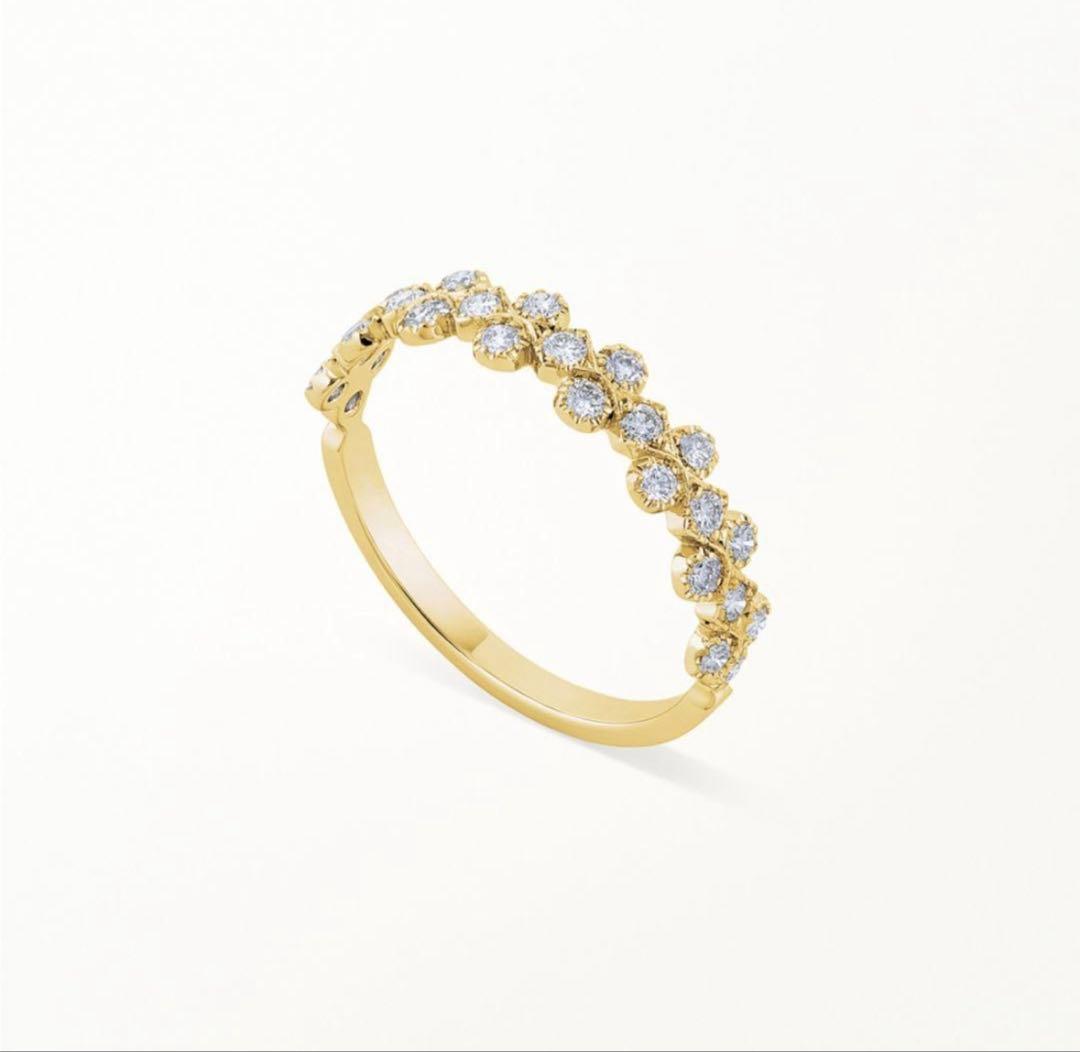 AHKAHアーカー フローレントリング 18Kイエローゴールドダイヤモンド11号