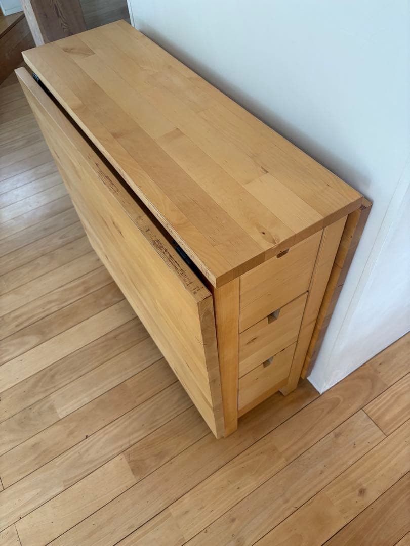 木製折りたたみダイニングテーブル　NORDEN ノールデン, バーチ,