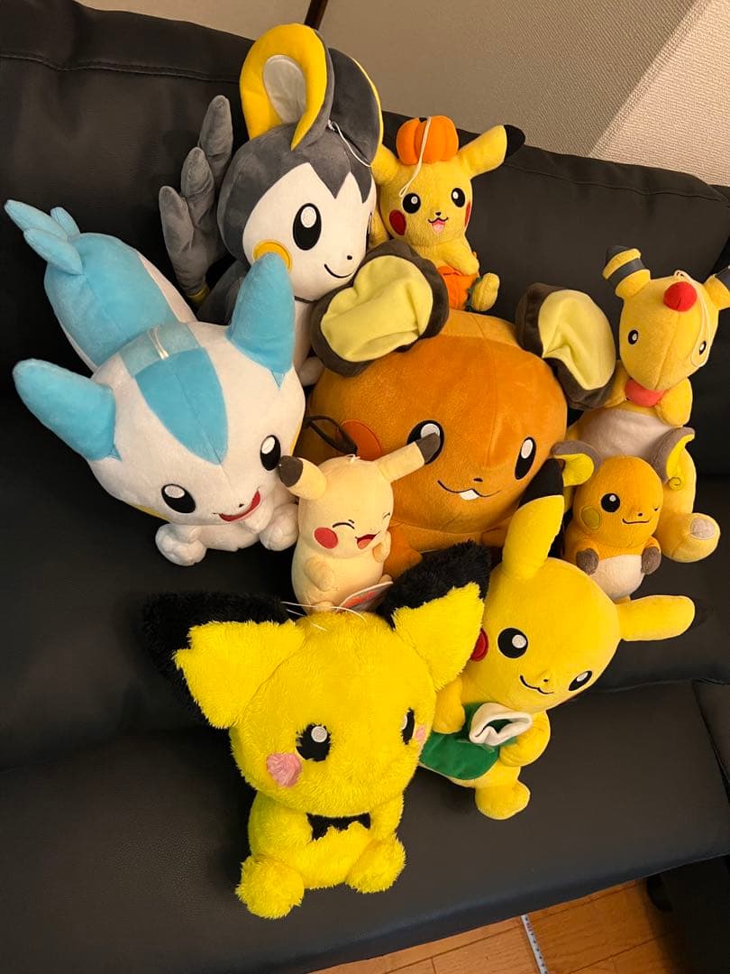 ポケットモンスターの電気タイプのぬいぐるみ9体セット