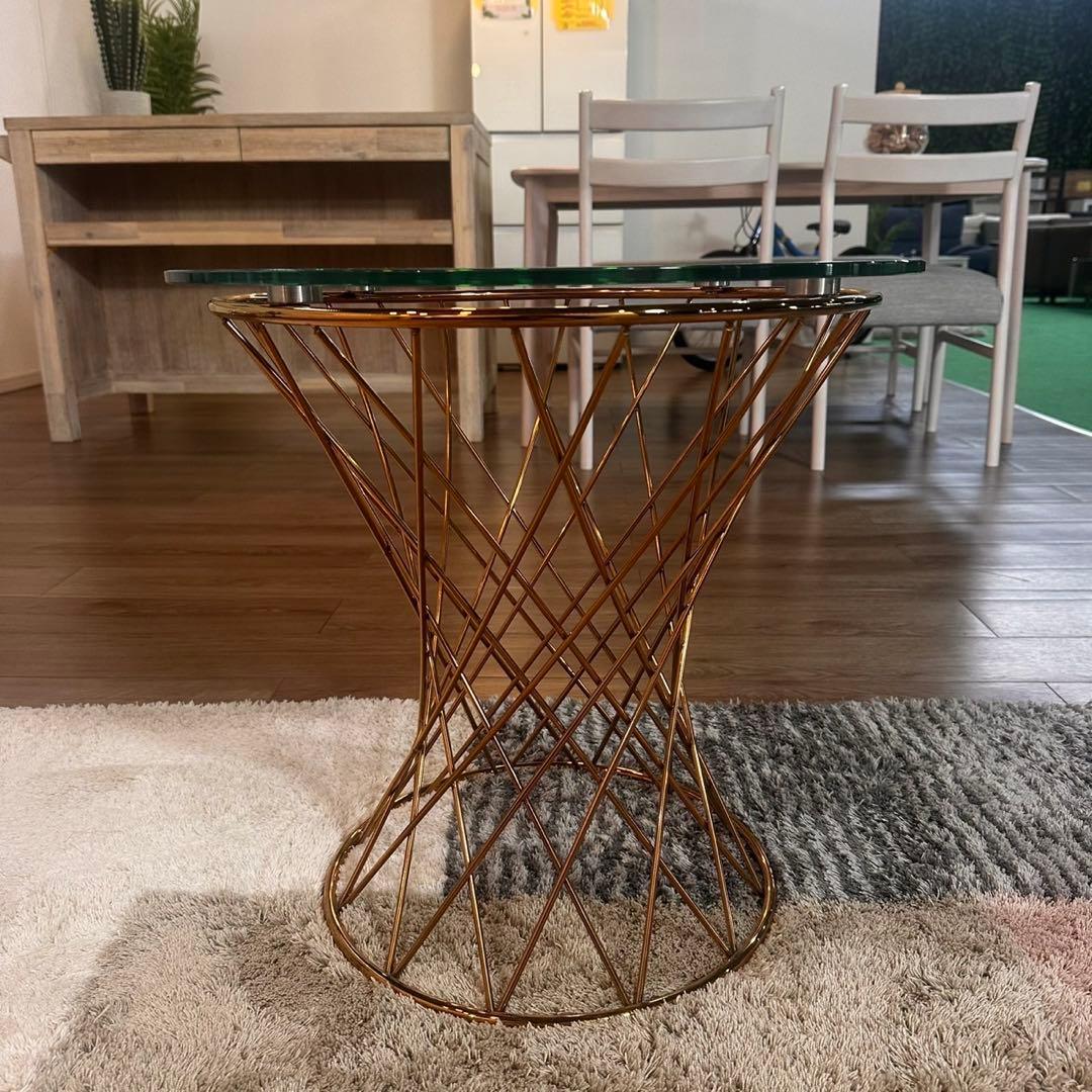 Francfranc サイドテーブル マーリア ブラック 円形 家具 B002