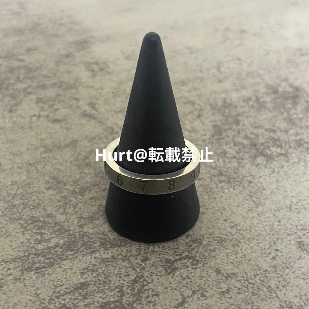 【新品外箱あり】メゾンマルジェラ ナンバリング リング 22号相当 汚し加工