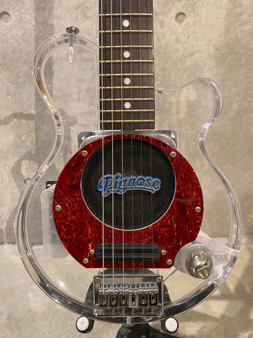 極美品 Pignose ピグノーズエレキミニギター PGG スケルトン アクリル