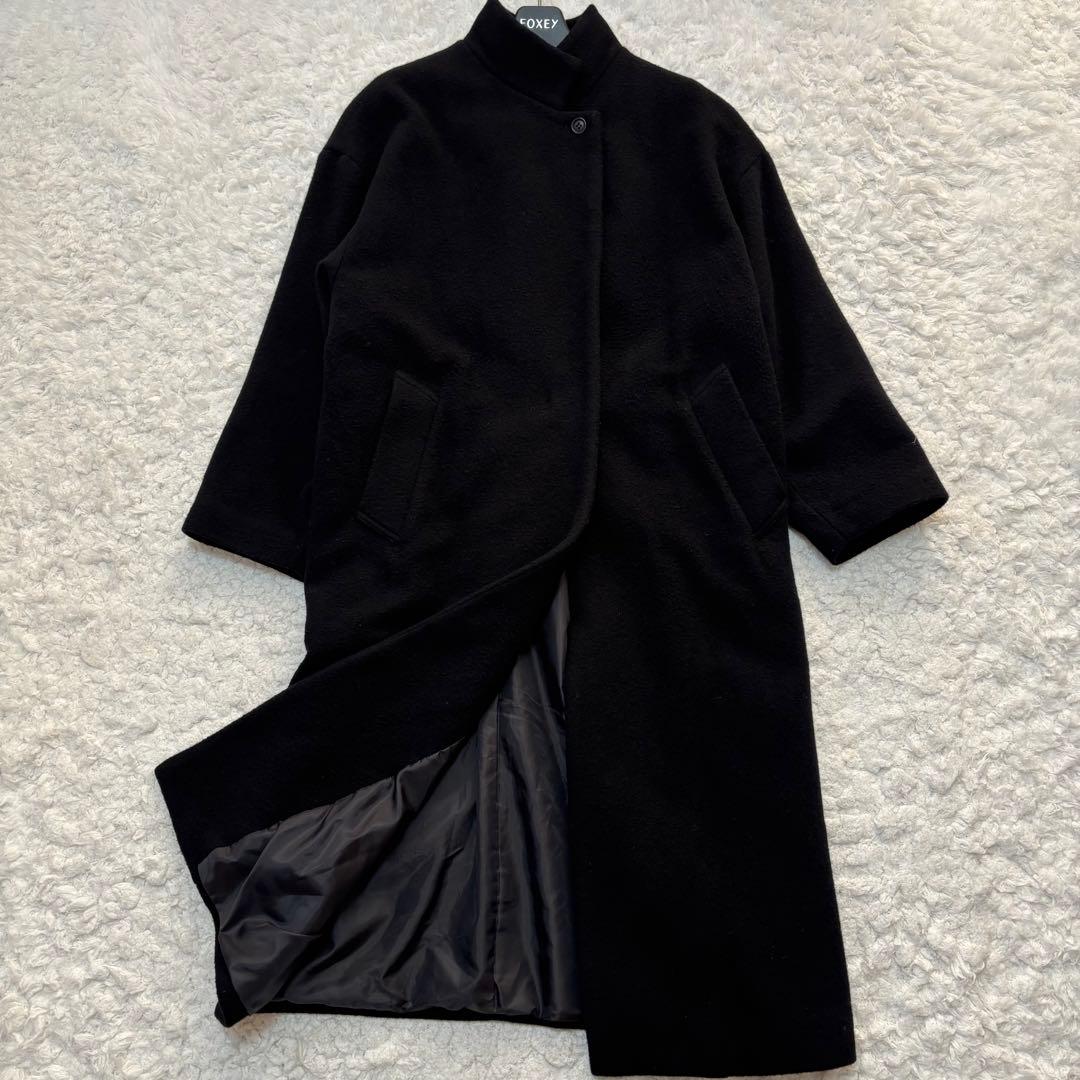 【2024年モデル】mizuiroind ウールブレンドスタンドカラーコート