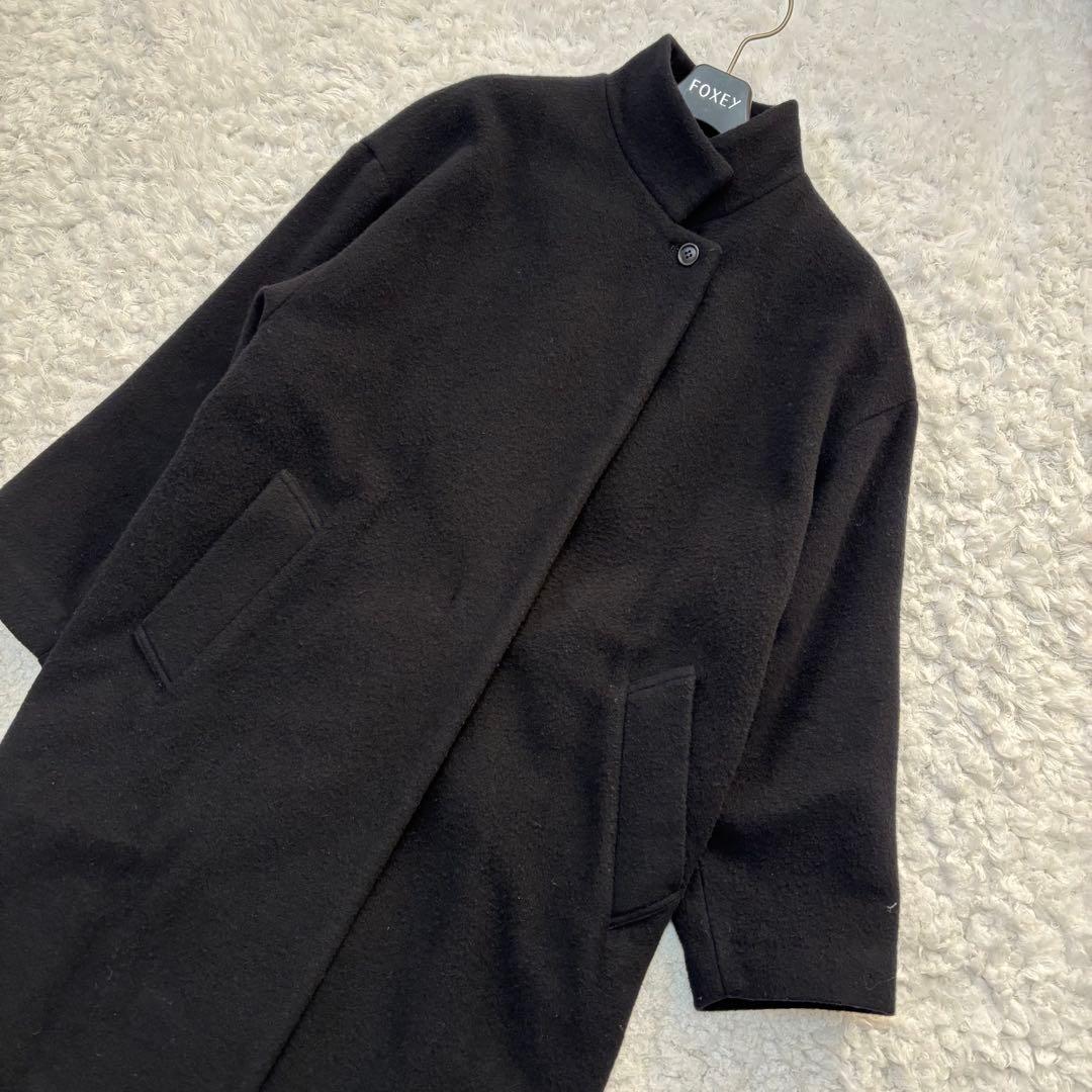 【2024年モデル】mizuiroind ウールブレンドスタンドカラーコート