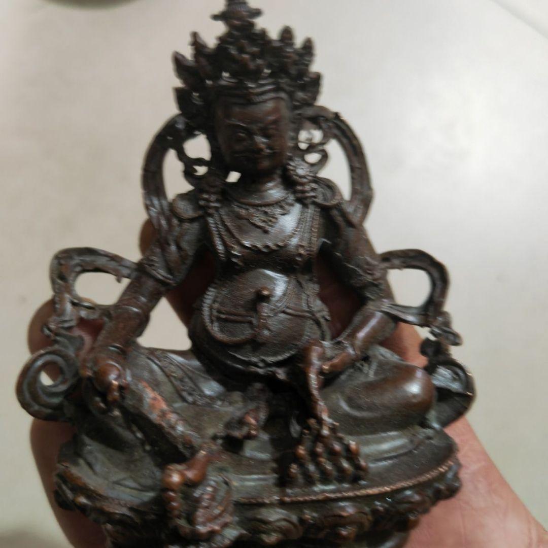 仏教美術 黄財神 仏堂奉納 招財 進宝を 銅製品 工芸品 置物