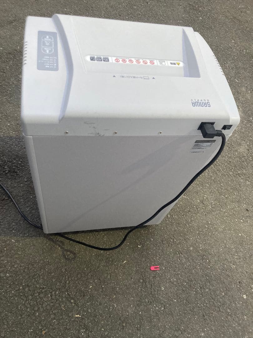 【美品】サンワダイレクト　業務用　クロスカットシュレッダー　400-PSD029