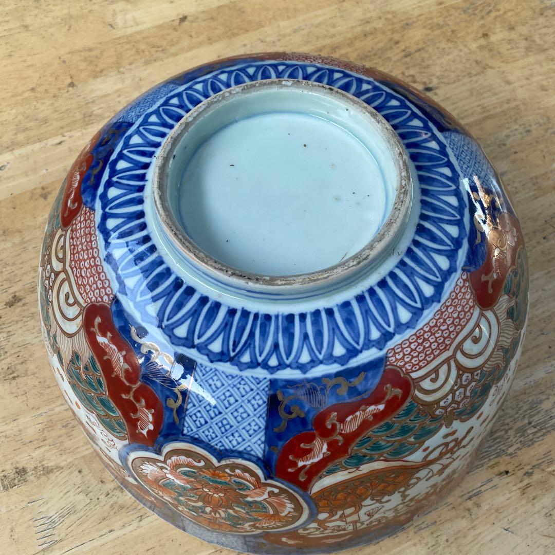 古伊万里 金彩　色絵大鉢　直径32cmＸ高さ15.5cm