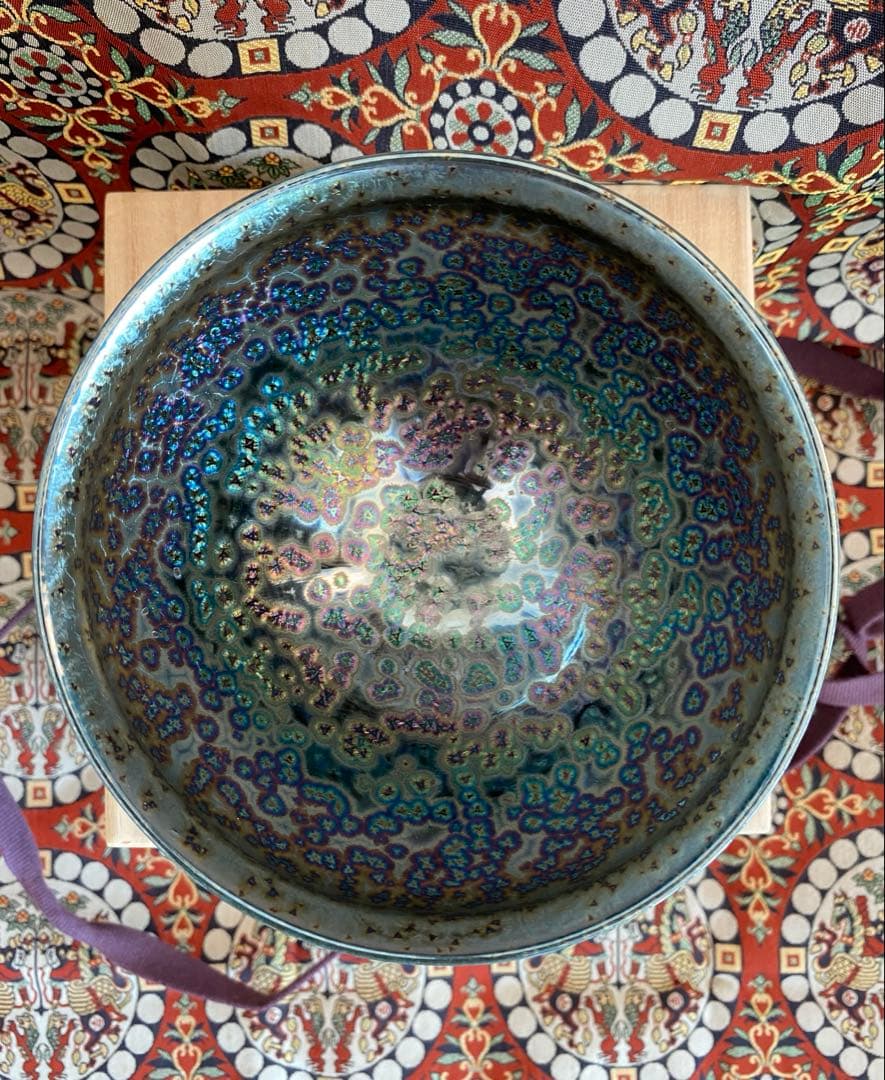 岩田渓山 耀彩天目　茶碗　茶盌　個展作品