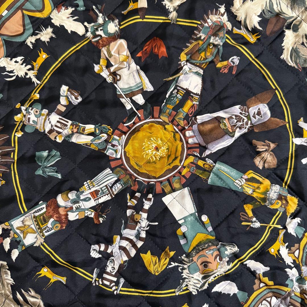 HERMES Kachinas バンダナ 総柄 シルク ボンバー ブルゾン