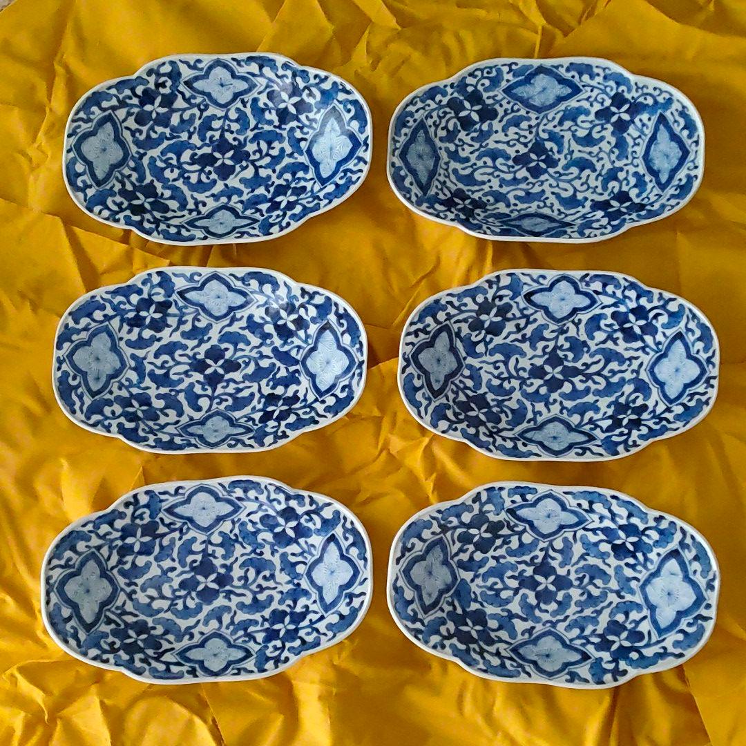 木瓜形焼物皿　６枚組