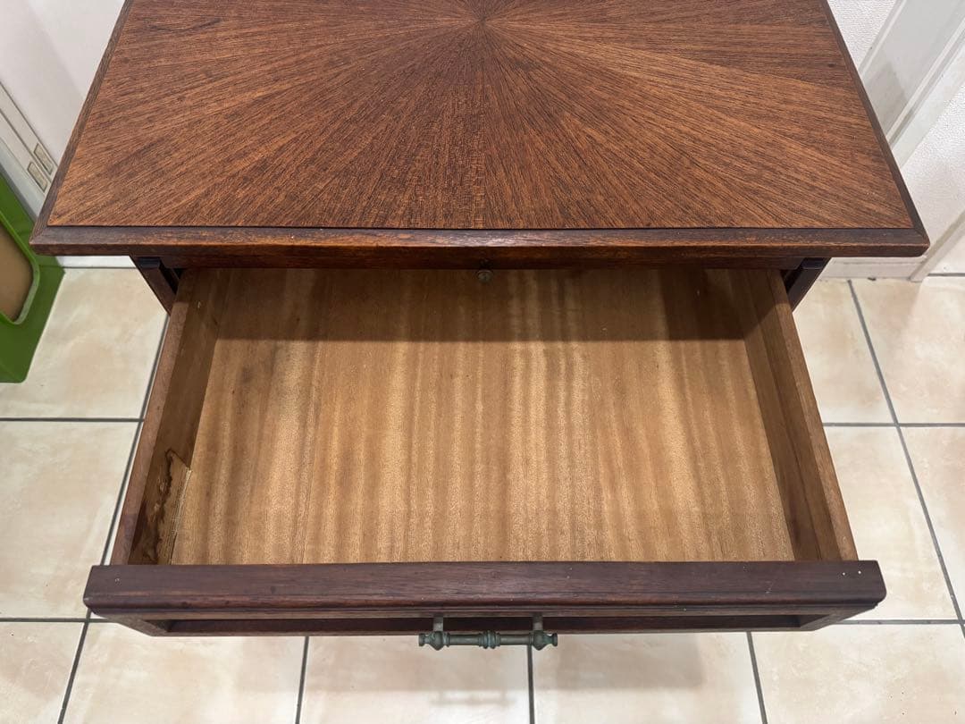 ダークブラウン 木製 サイドテーブル