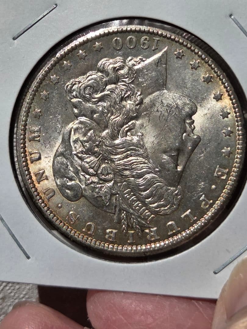 アメリカ合衆国　モルガンダラー銀貨　1900 O　ダイクラッシュ(極印破損)