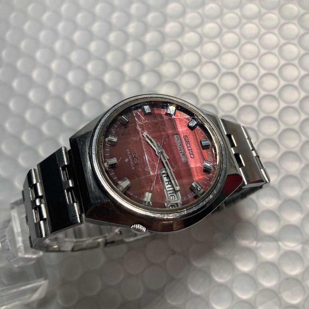 セイコー　5 アクタス　自動巻き　6106 カットガラス