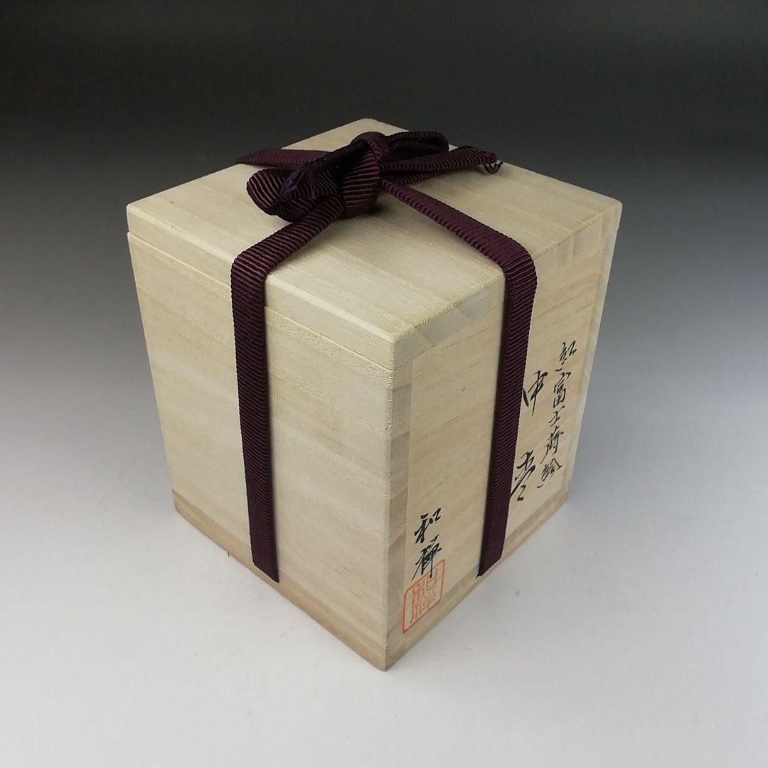 Ｔ８３２　棗　『紅富士蒔絵』『輪島塗』『中棗』『蒔絵師　黒川和禅』　共箱　茶道具