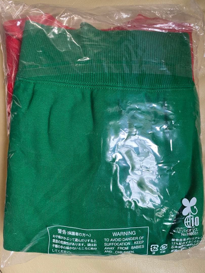 ★新品★未使用★ミキハウス★ロゴ★トレーナー★赤&緑★130cm★