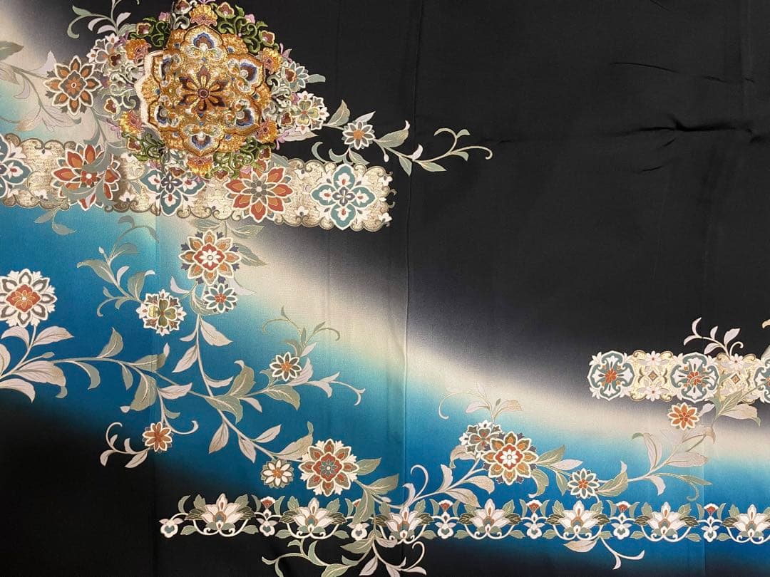 黒留袖 着物リメイク用 素材 ハンドメイド まとめ売り！