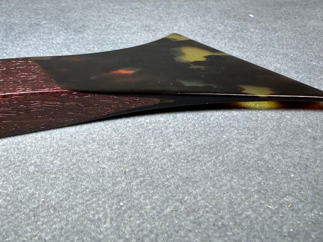 希少品　津軽三味線　撥バチ　鼈甲撥天然素材　和楽器　民謡　アンティーク細密細工