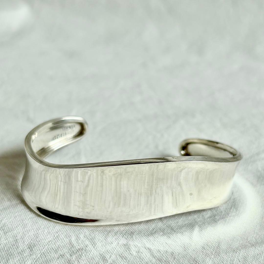 メキシカンジュエリー　ヴィンテージ　バングル　ボーンカフ　MEXCO 刻印あり