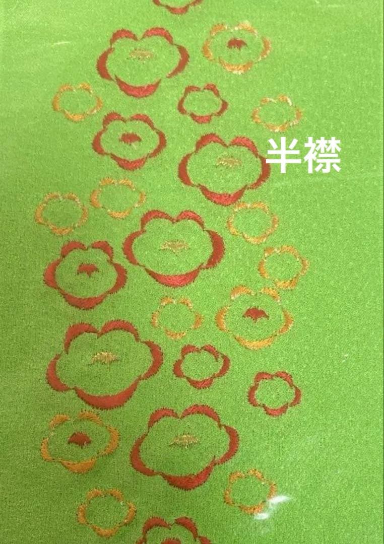 七五三　3歳で使用　オレンジ花柄着物•髪飾りセット