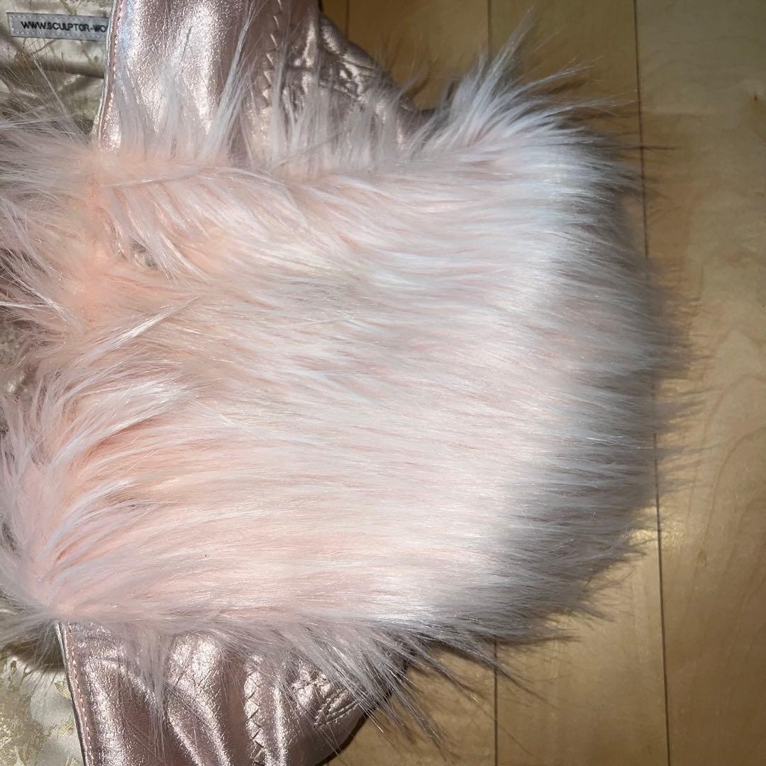 SCULPTOR Fluffy Slouchy Satin Bag ピンク