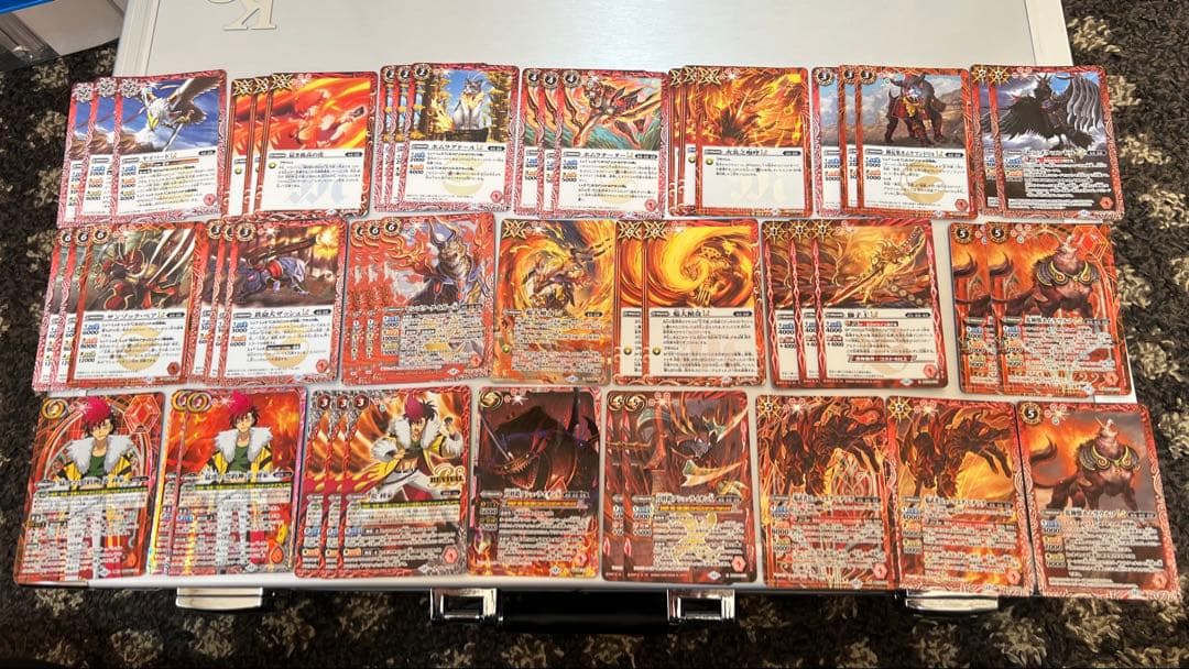 バトスピ 炎利家　デッキパーツ　センゴクタイガーx アシュライオンx