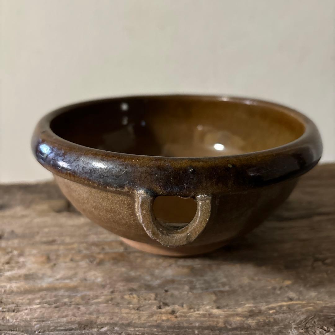 古い小砂焼片口　平清水　酒器　アンティーク　骨董　古民芸　検:白洲正子　李朝