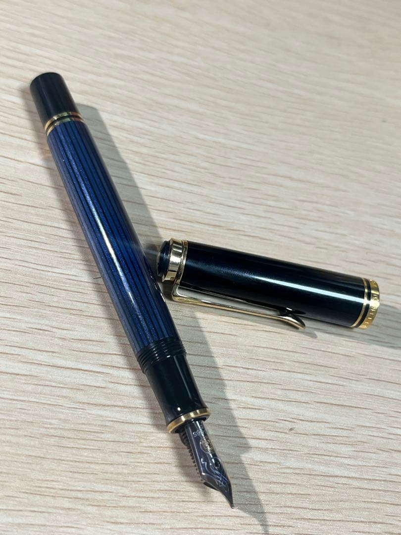 ペリカン 万年筆 スーベレーン 青縞 M400 F