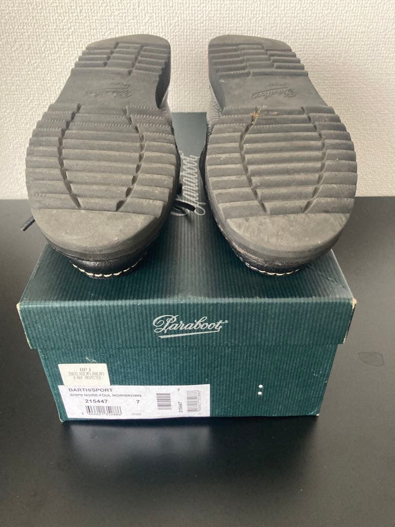 PARABOOT：BARTH SPORT デッキシューズ ブラック×ブラウン 7