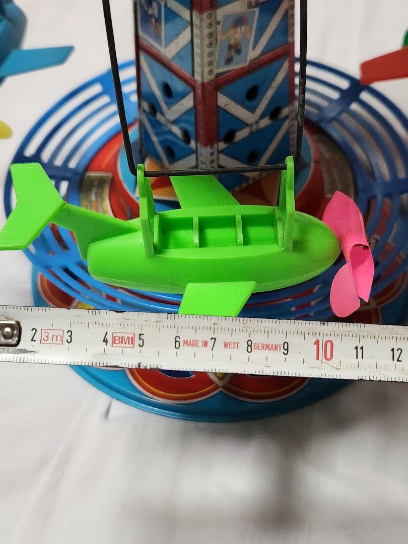 レトロ ブリキ玩具 日本製 メリーゴーランド ネジ式 ATC アサヒ玩具 動作品