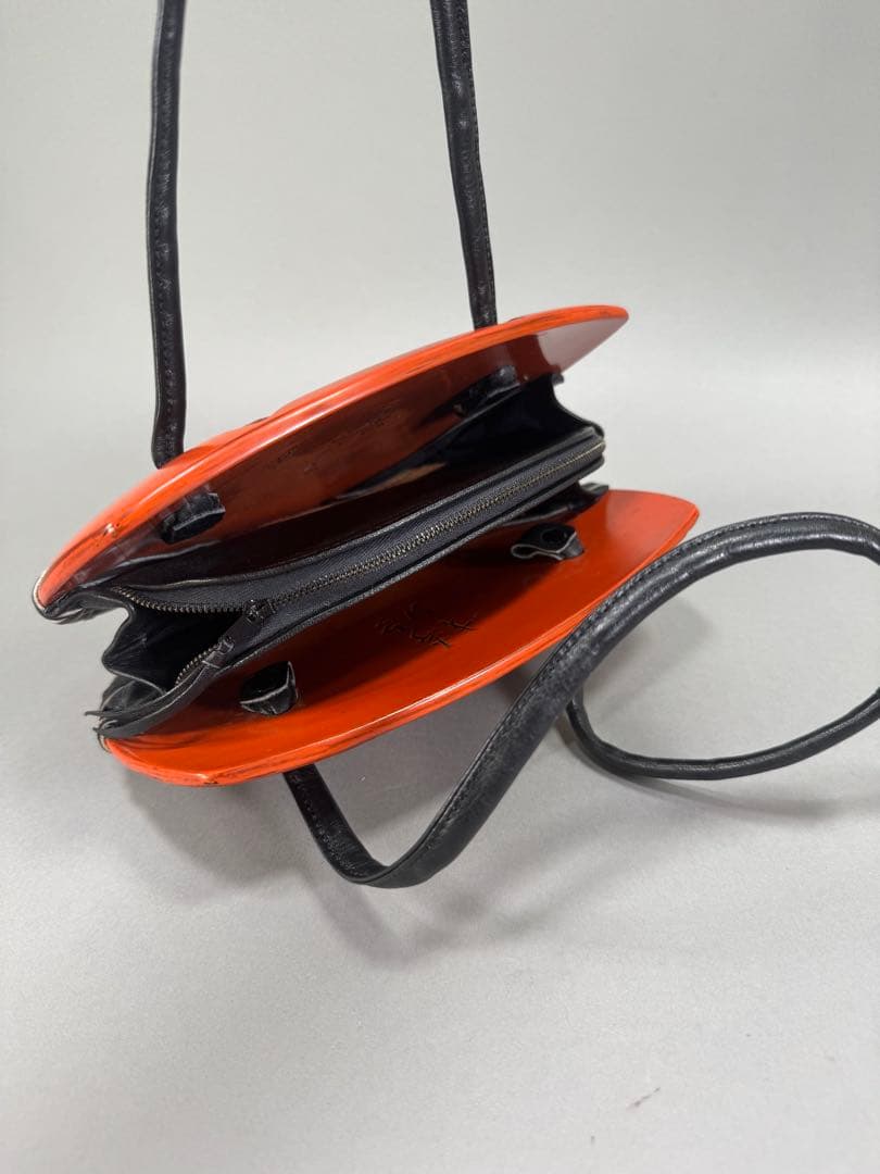 鎌倉彫　ハンドバック　彫刻家村主匡左造　羊皮　目立った傷や汚れなし　着物バック