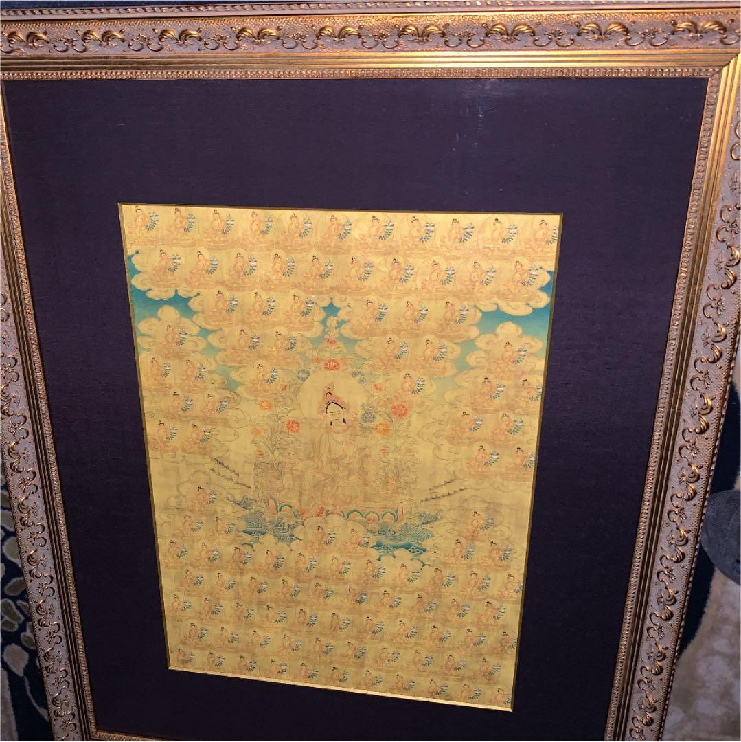 チベット　グリーンターラ菩薩　仏画