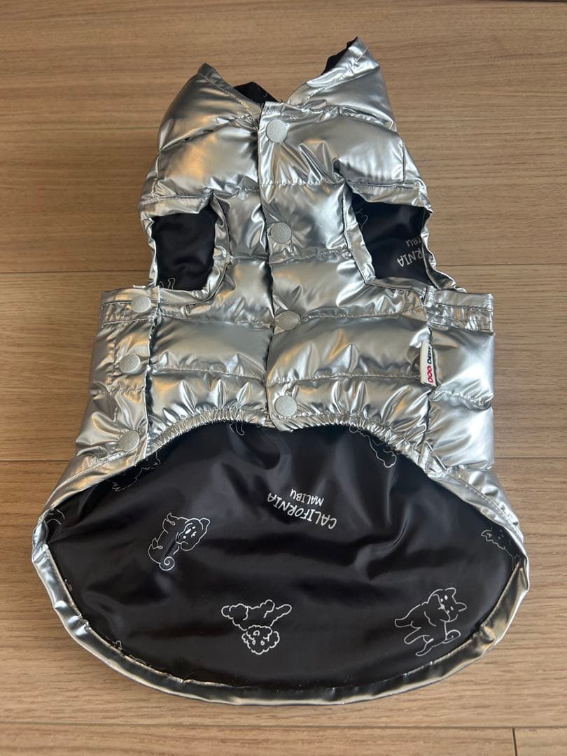 DOG DEPT シルバー フード付きダウンジャケット