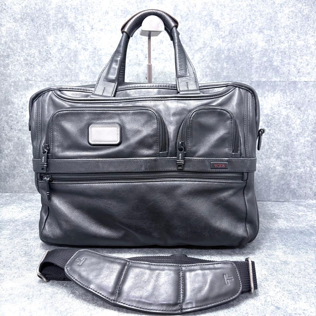 【希少】トゥミ 2way ビジネスバッグ オールレザー ブラック 96141D2