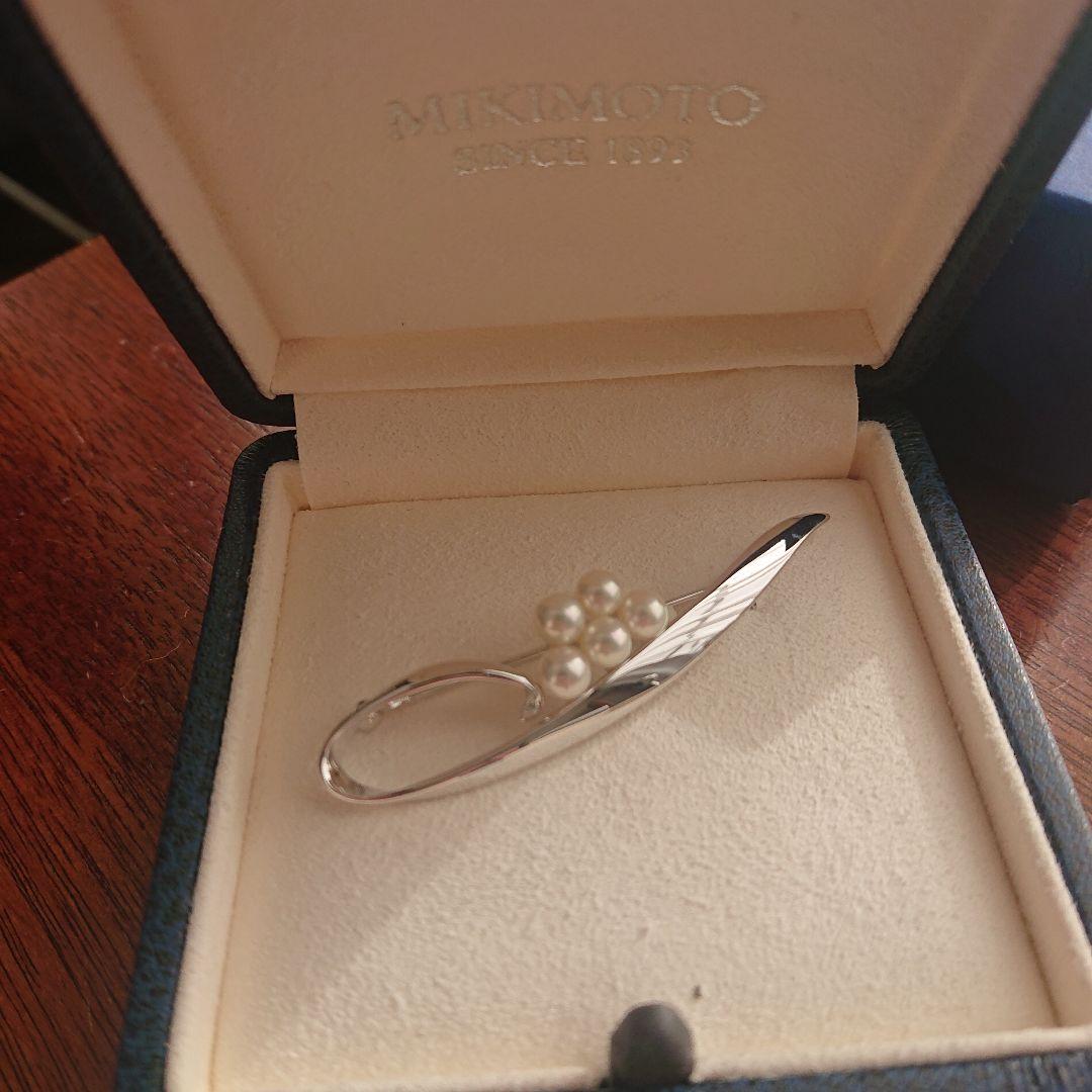 MIKIMOTO シルバー パール ブローチ