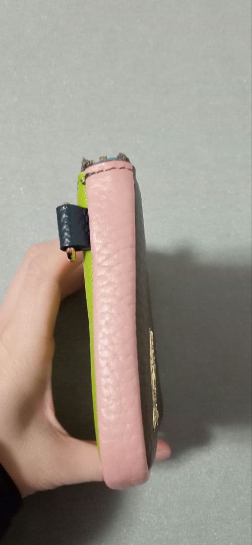 美品【ADMJ earパピヨネ別注】L字お財布ショルダー　ミニウォレット