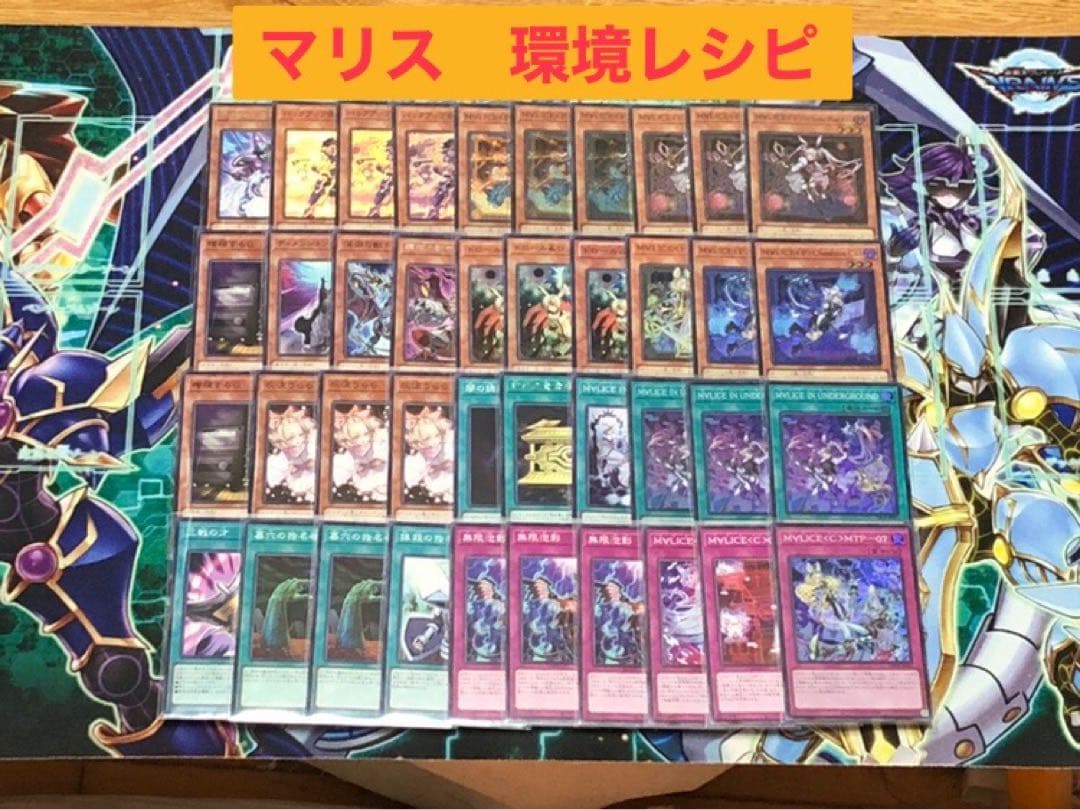 遊戯王　Ｍ∀ＬＩＣＥ　マリス　デッキ　　パーツ　スリーブ付き