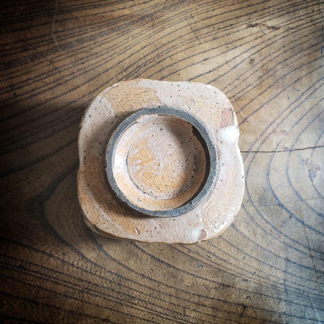 茶道具　鳴海織部　角形　深向付　美濃　オリベ　懐石