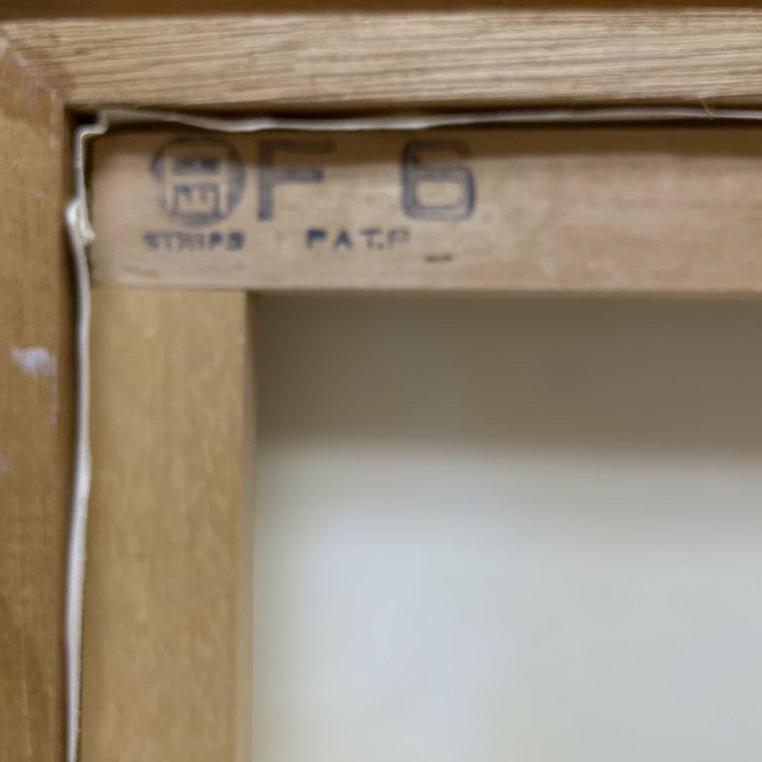 RE7306油彩画 花瓶の花 M. Manuel F6