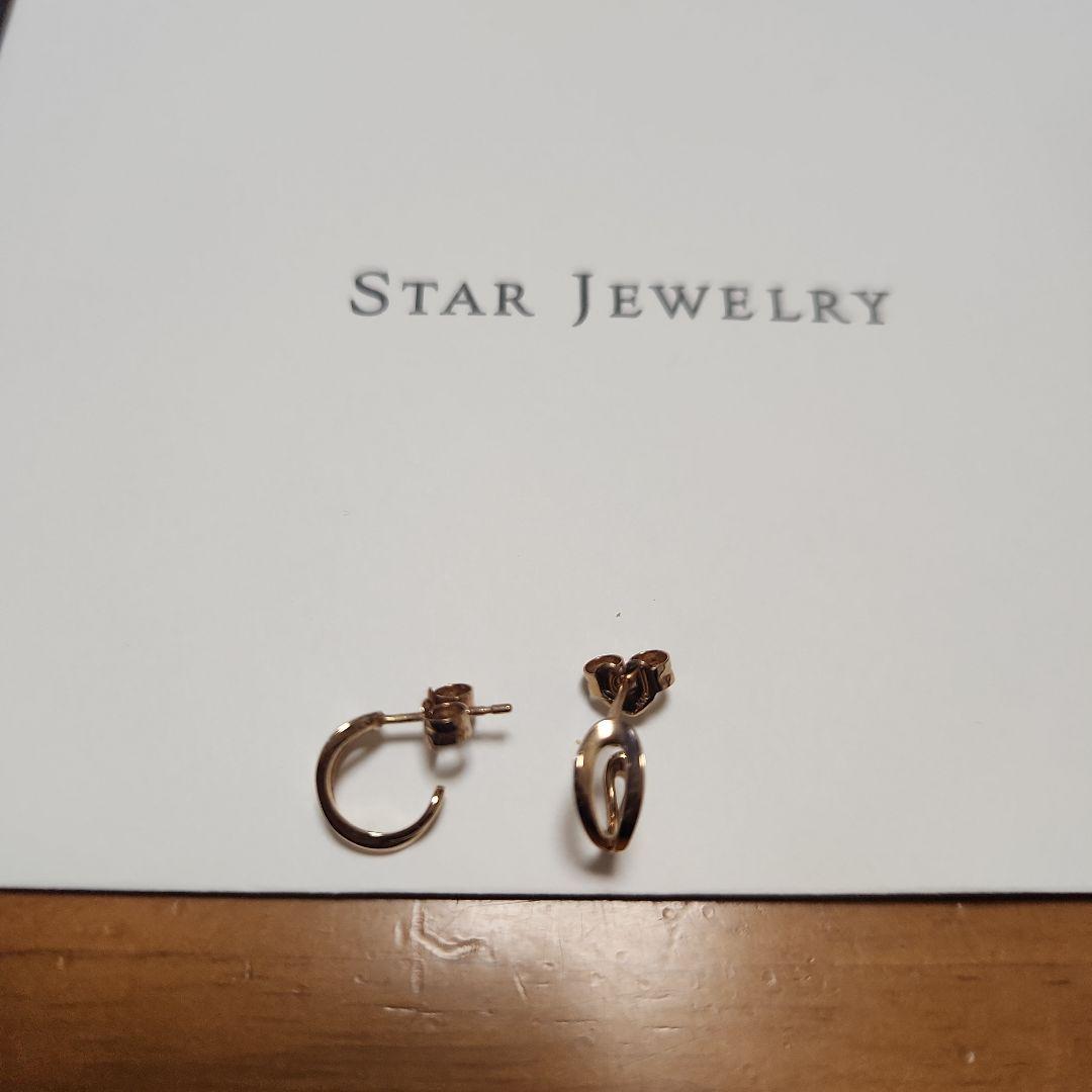 STAR JEWELRY MINI HOOP P K10ゴールド ピアス