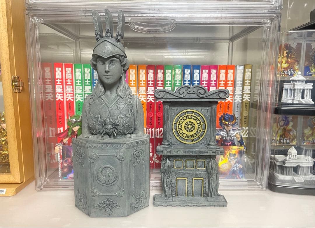 聖闘士星矢 アテナ像胸像 火時計 台座付き 海外製 聖闘士聖衣神話EX